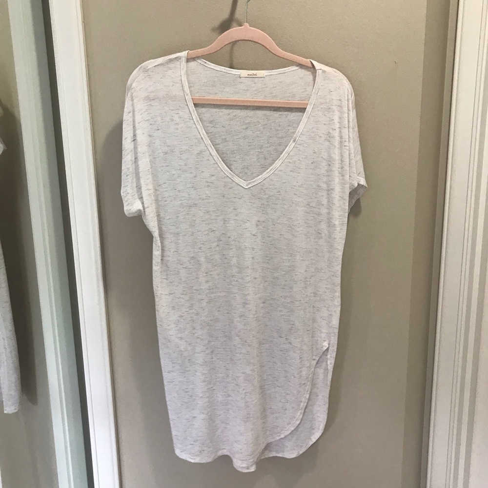 Flowy cream tunic T-shirt